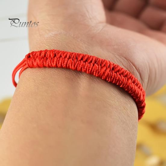 Knitting Bracelet Chinese Style Red Rope Braided Fashion Jewelry Handmade Adjustable Bangle for Unisex Hand Chain