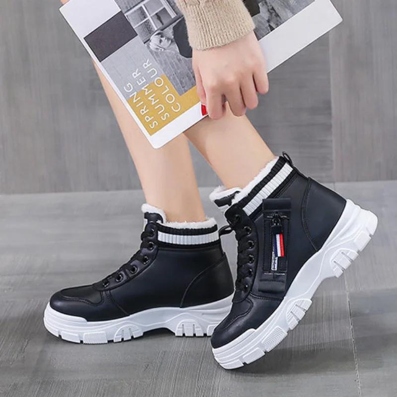 Fashion With Laces Booties Shoes for Woman Elegant Medium Heels Lace-up Women's Ankle Snow Boots Hot Comfortable Spring 2024 Trend Pu 39
