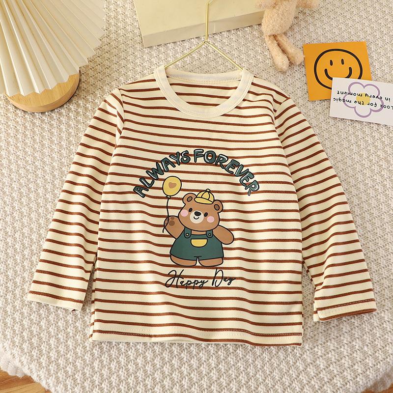 Children's Long-Sleeve T-Shirt Base Layer Warm Top Kids Spring Autumn Winter Styles Pullover Sweatshirt Outerwear Base Layer