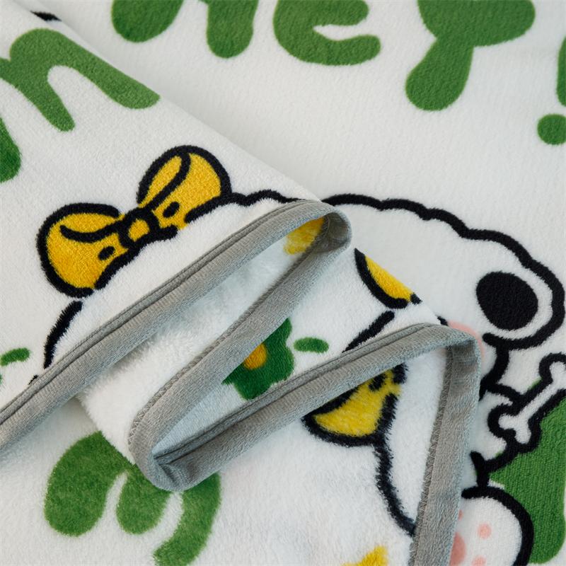 Cartoon Pattern Thick Flannel Blanket Lightweight Warm Nap Throw Blanket for Sofa All Season Cozy Soft Plush Bedspread Bed Sheet