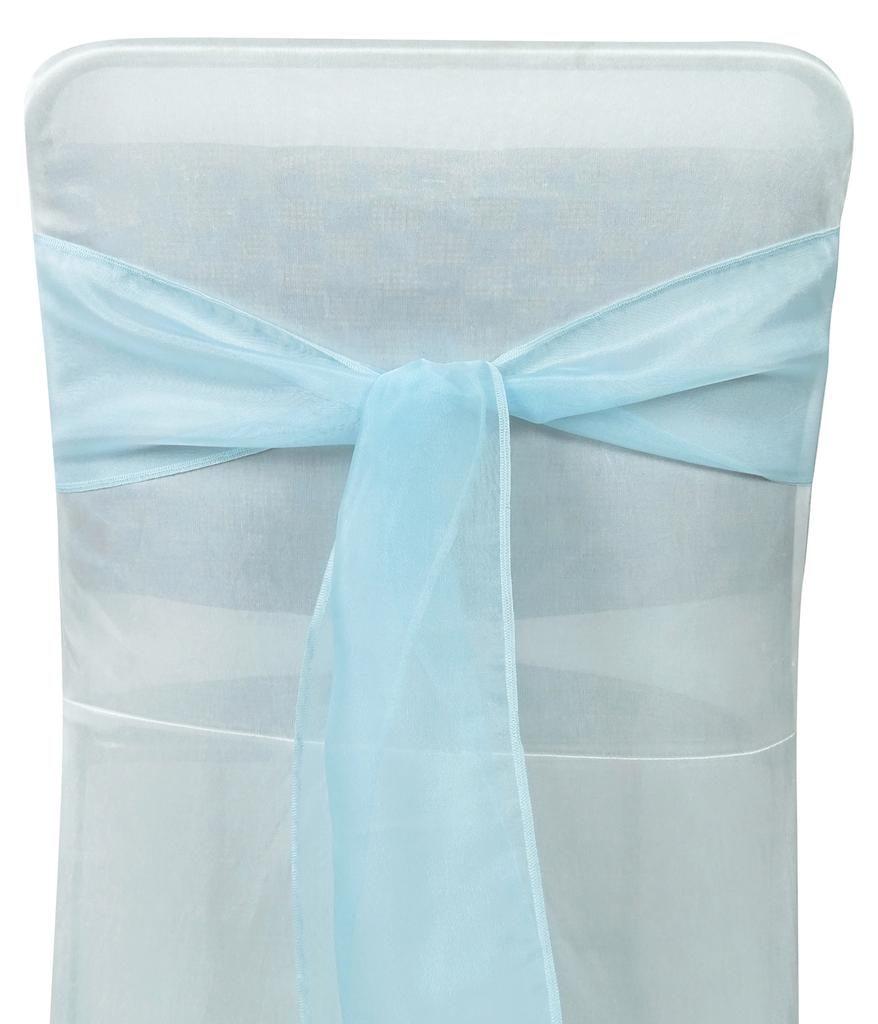 Darling Souvenir Pack Of 25 Organza Chair Sashes Bow Sash For Wedding & Events Supplies Party Decoration Chair Cover Sash - Colors