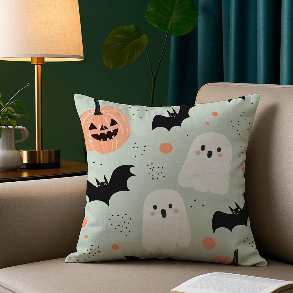 

Каваий Хэллоуин Призрак Наволочка Плюшевая Ткань Мягкая Наволочка Двусторонняя Печать Чехол для Подушки Дивана Декоративный 12x12Inch