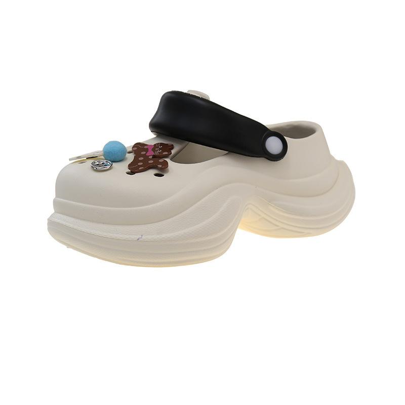 Shoes increase tide fashion cute hole shoes women's bag head slippers women's non-slip new simple spring and summer ins2025