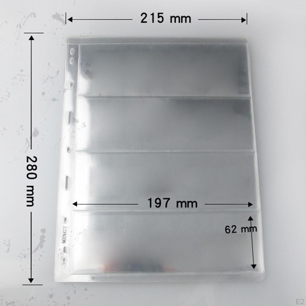 10x Album Collection Collecting Holder Sleeves for Banknote