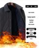 Men's Fleece-Lined Lapel Cotton Jacket - Casual, Warm Outerwear for Middle-Aged and Elderly Dads