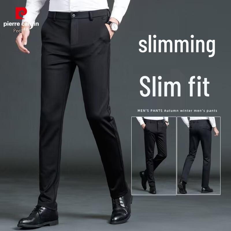 Pierre Cardin Men s Slim Fit Non-Iron Business Trousers 30