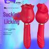 Chen Rose Telescopic Vibrator with Licking Tongue and Jumping Egg