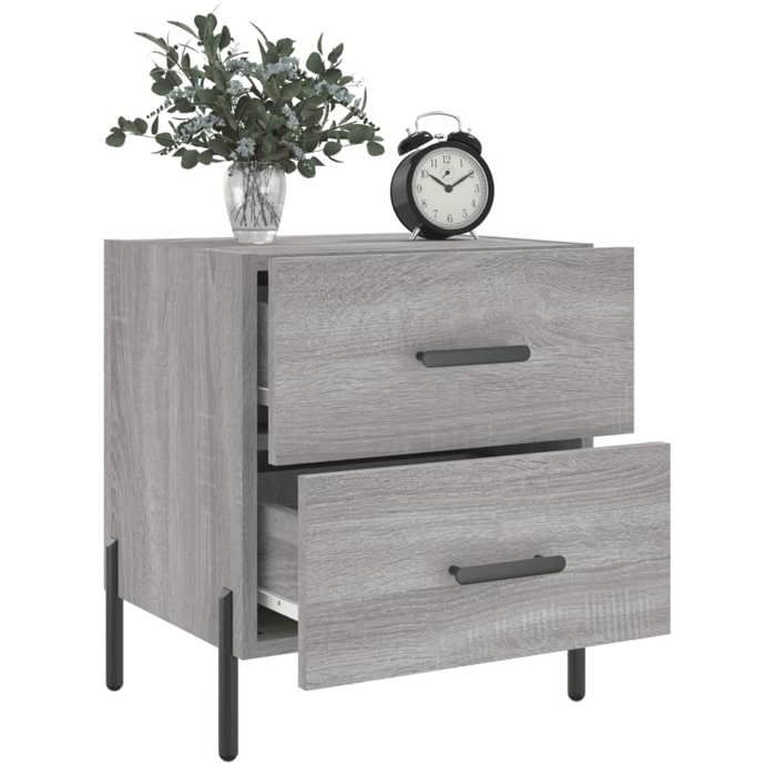 Maison Exclusive - Table de chevet sonoma gris 40x35x47,5 cm bois d’ingénierie