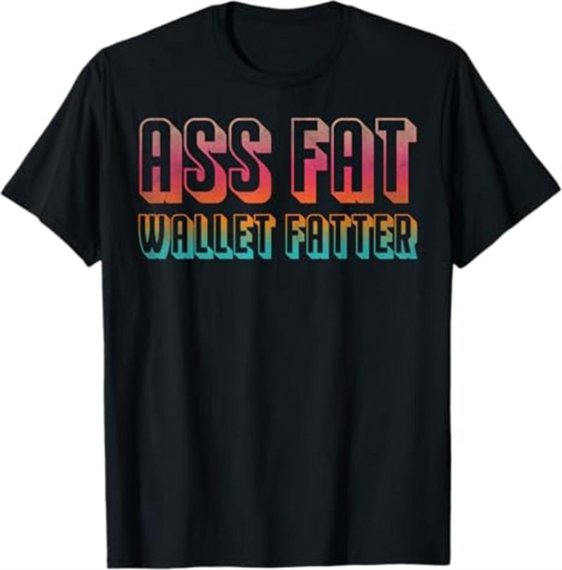 Funny Wallets Graphic T Shirts For Unisex Unisex Short Sleeve Tops Clothing Black O Neck TShirt Casual Streetwear Sport Tees Tshirt S