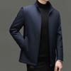 Firstview Men's Stand Collar Lamb Wool Lined Cotton Jacket