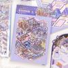 New PET Miniature Scene Collection Cartoon Super Large Scene Stickers DIY Visual Stacking Landscape Sticker Book