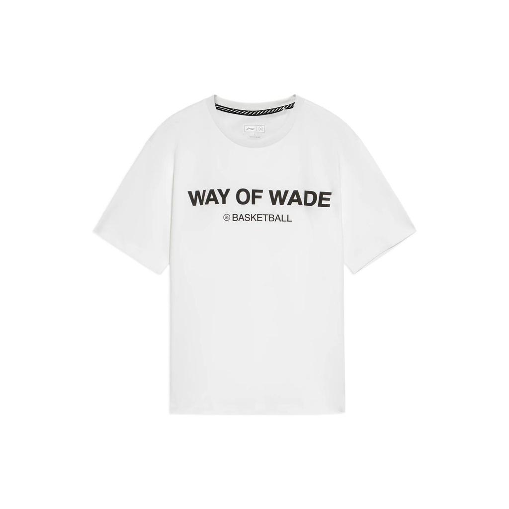 Li-Ning Wade Series Letter Print Casual T-Shirt Men Tops White AHSS439-2