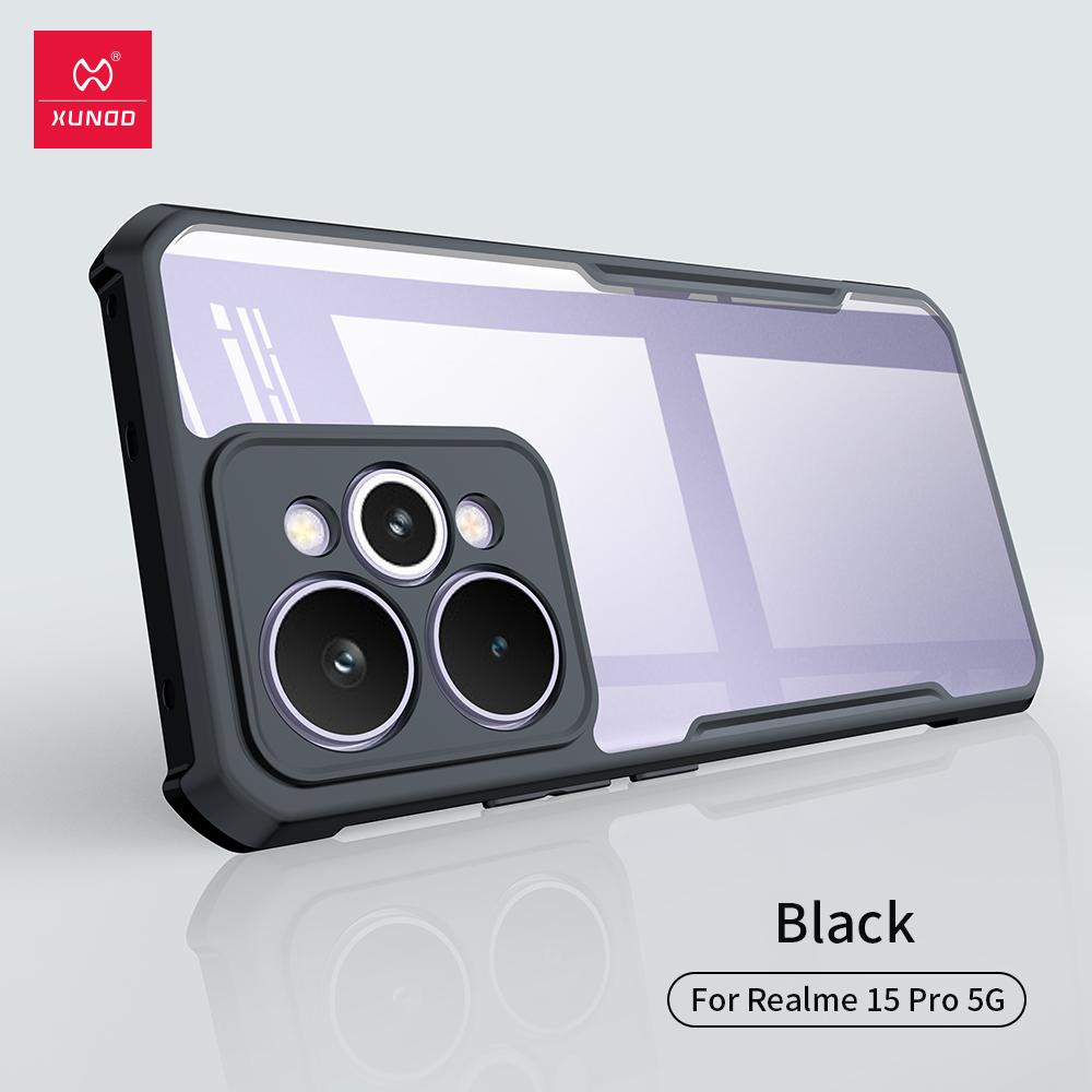 

XUNDD For Realme 15 Pro Case Luxury Casing Airbag Shockproof Bumper Protective Cases Transparent Back Cover For Realme 15 Pro чёрный