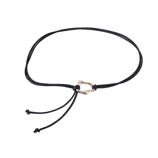 Women Metal Belt Decor Lace-up Imitation Belt Versatile Fashion Accessory