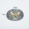 Mongolian Eagle Retro Zinc Alloy Belt Buckle | Antique Tin Finish | Knight Design