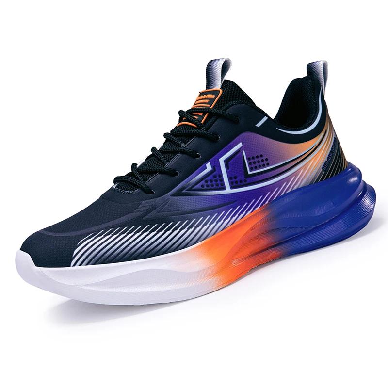 

Running Shoes Men Comfortable Durable Outdoor Flat Breathable Anti-slip Men s Shoes Lightweight Soft Lace-up Sports Shoes Men 39