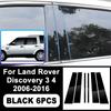 För Land Rover Discovery 3 4 2006-2016 Pian Svart B C-stolpsdekaler, Lättmonterade PC-fönsterlister Repskyddande Tillbehör