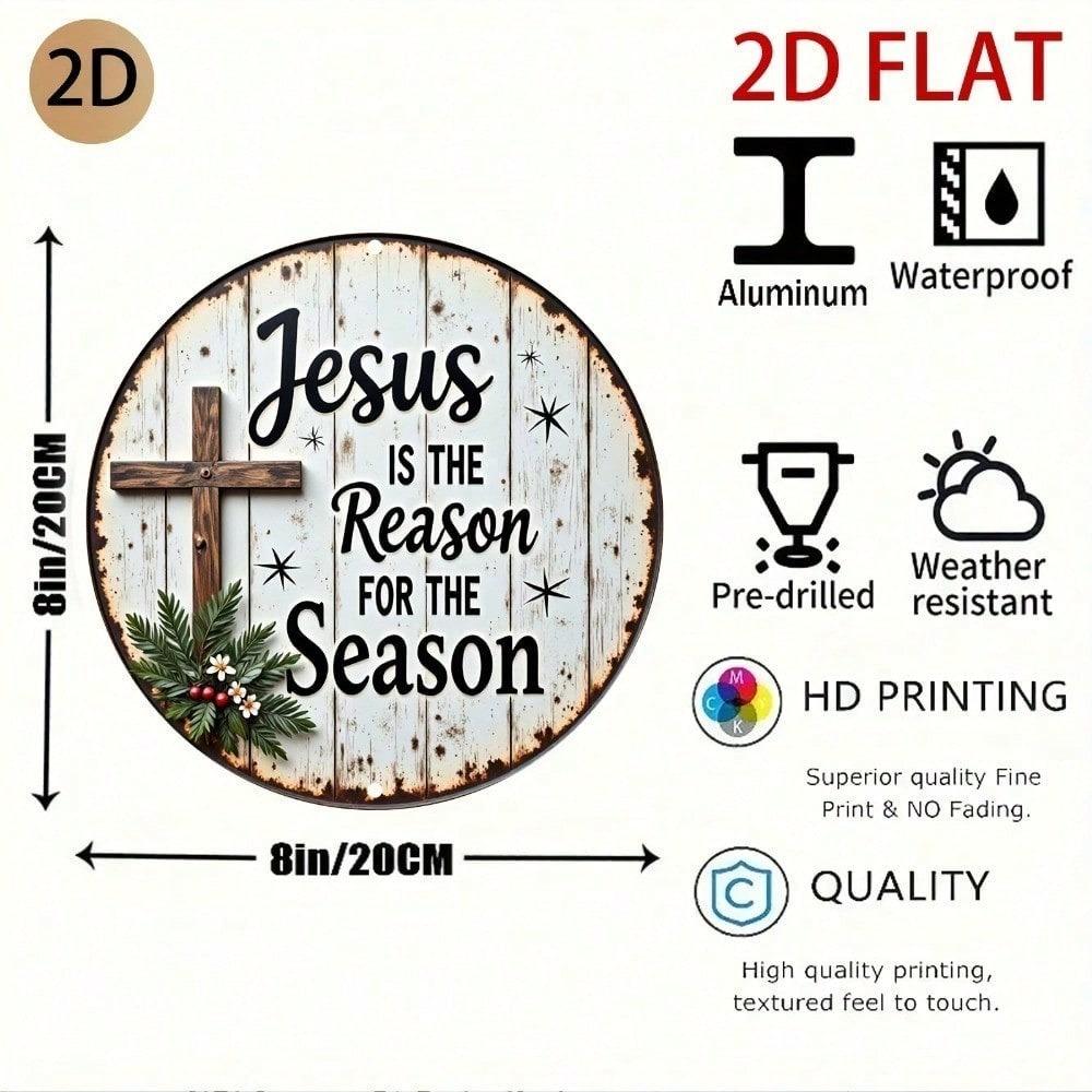 Rustic Metal Cross Wall Decor, Religious Farmhouse Hanging Art for Church Home, Durable Iron Scripture Sign