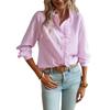 Women Fashion Elegant Long-sleeved Office Blouse Casual Comfort Simple Temperament Shirt