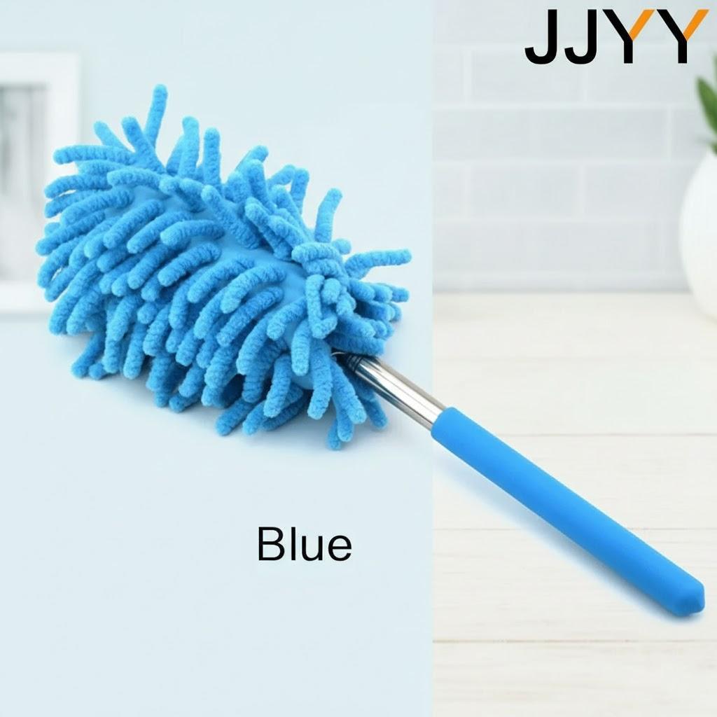 Многофункциональная выдвижная бытовая щетка-метелка из нержавеющей стали, маленькая метелка для уборки дома синий
