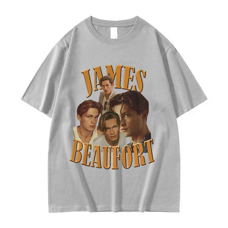 2026 Summer HipHop James Beaufort Print Cotton TShirt Casual Breathable Plus Size Tops for Adults Kids Y2k