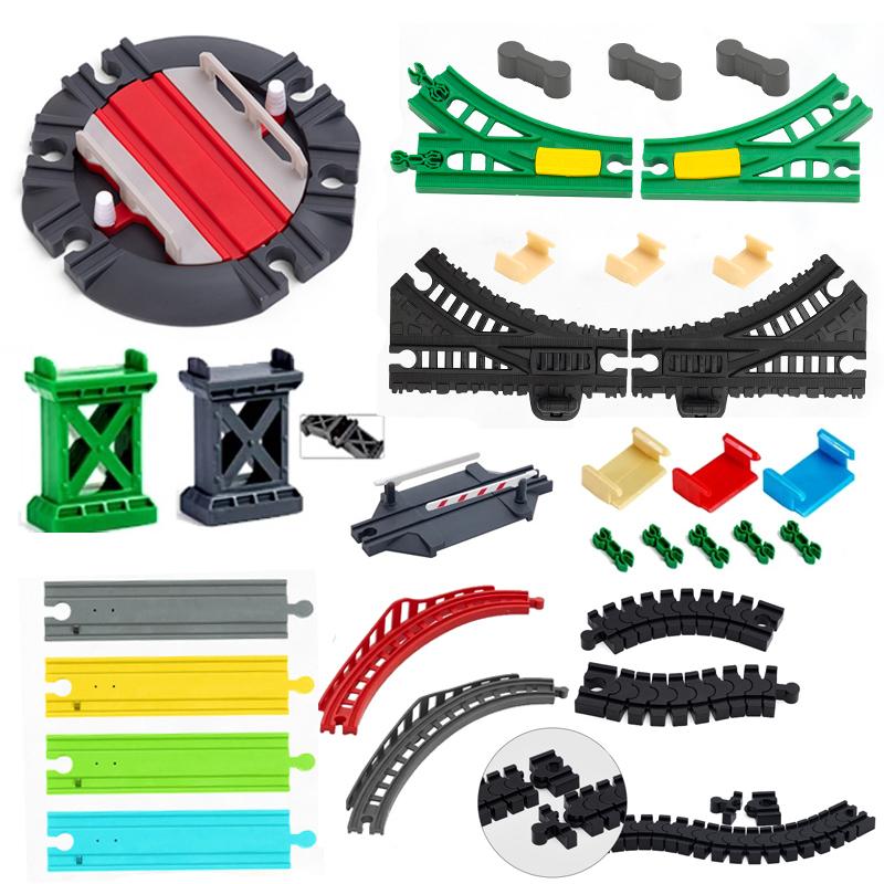 New All Kinds of Wooden Train Tracks Connectors Accessories Plastic Track Parts Fit for All Brands Wood Tracks Toys For Kids