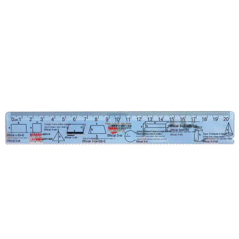 Student Math Formula and Wave Scale Ruler Set