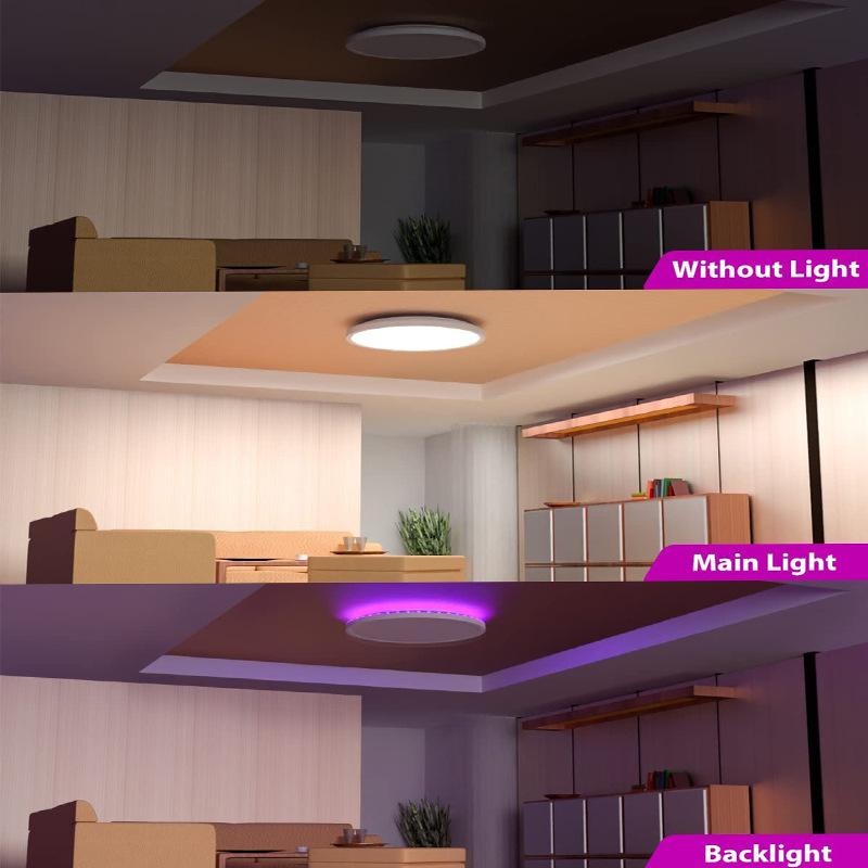 Backlight RGBCW Three-color Remote Control Dimming Hot-selling, Bedroom, Living Room LED Ultra-thin Atmosphere Ceiling Light
