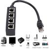 Ethernet Splitter, RJ45 1 Male To 4 X Female LAN Ethernet Splitter Adapter Cable Suitable Super Cat5,Cat5e,Cat6,Cat7 LAN Adapter