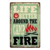 Camping Metal Posters Tin Sign Decor Vintage Plaque Metal Plate Retro Posters Wall Art Decor for Trip