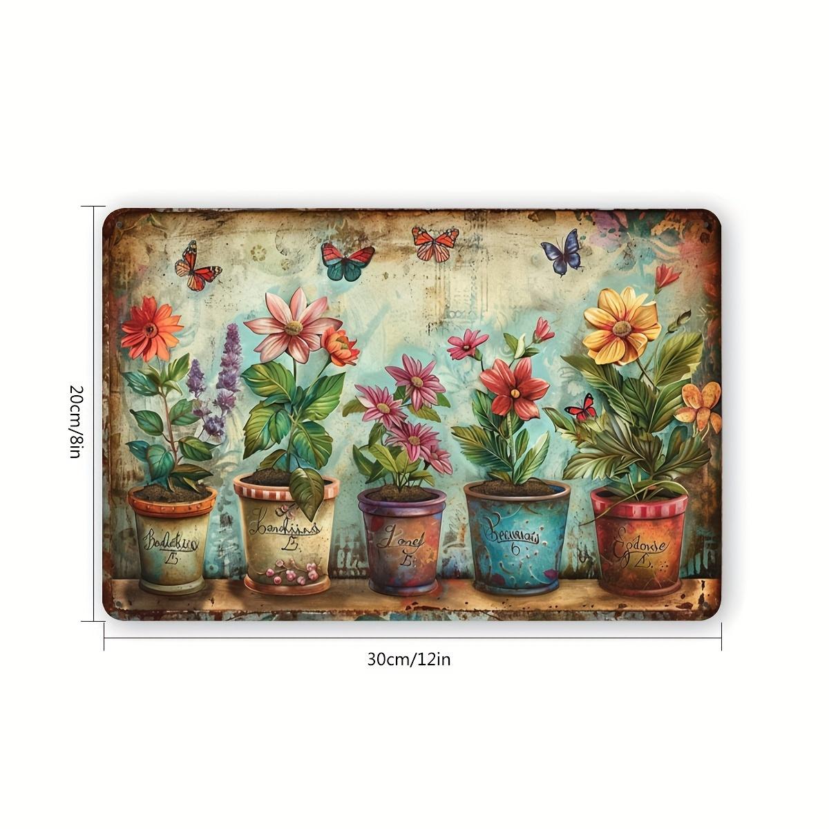 

Vintage Garden Metal Sign IndoorOutdoor Decorative Tin Art for WallRoom Home Office Restaurant Bar Cafe SchoolLibrary 20x30cm（7.8x11.8inch）