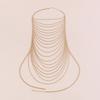 Simple And Fashionable Multi-layer Tassel Chain Chest Chain Sexy Exaggerated Bikini Halter Neck Body Chain For Women