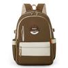 Schoolbag schoolbag girls junior high school high school students large capacity 1011 new backpack Japanese solid color soft girl backpack