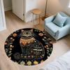 Flower Border Animals,Round Area Rug,Carpet Rug for Living Room Bedroom Sofa Playroom Decor,Non-slip Floor Mat