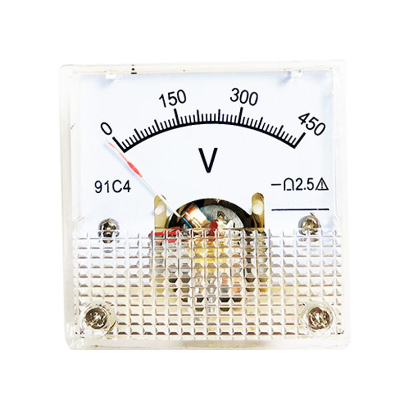 91C4 DC Voltmeter Analog Panel Voltage Meter Mechanical Pointer Type 3/5/10/15/20/30/50/100/150/250V