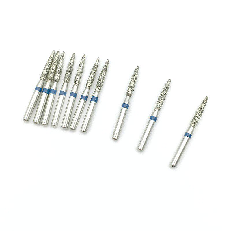 10Pcs/Pack High Quality Dental Burs Diamond High Speed Drills FG 1.6mm Dentist Tools FO-S21