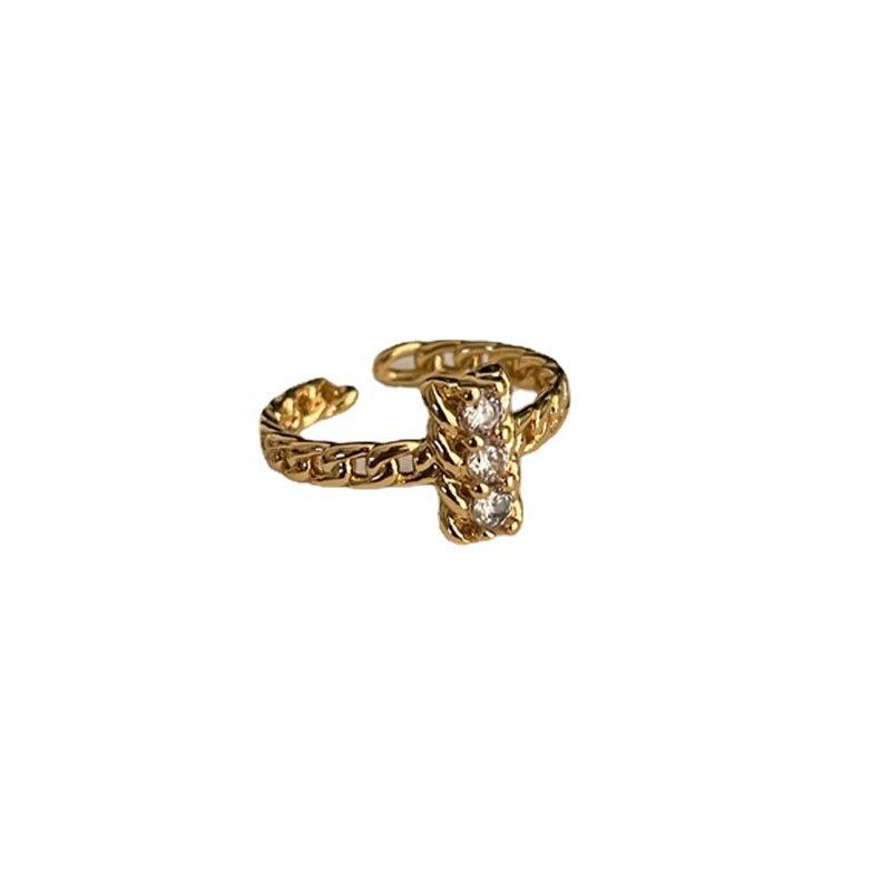 Geometric Design Unique Green Ring Women Adjustable Fashion Jewelry Piece