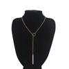 Fashion Punk Women's Alloy Geometric Circle and Bar Pendant Necklace