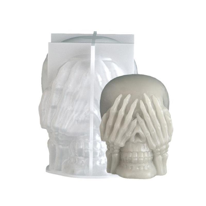 Food Grade Skull Craft Mold Safe Realistic Skull Mold For Kids Resin Art Projects Halloween Home Decoration