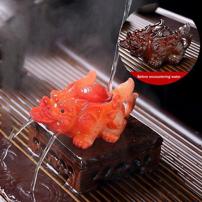 1PC Boutique Tea Pet Water-spraying Pixiu Tea Pet Ornament Handmade Tea Ceremony Tea Game Financial Tea Table Gift