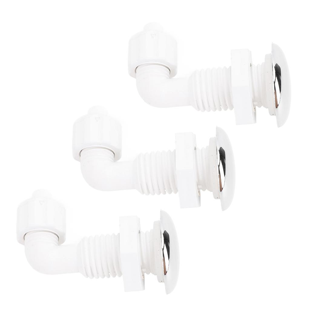 3 Stück Whirlpool Drehbogen Blasenluftdüse Robuste PVC Whirlpool Luftdüse Massage Badewannendüse für
