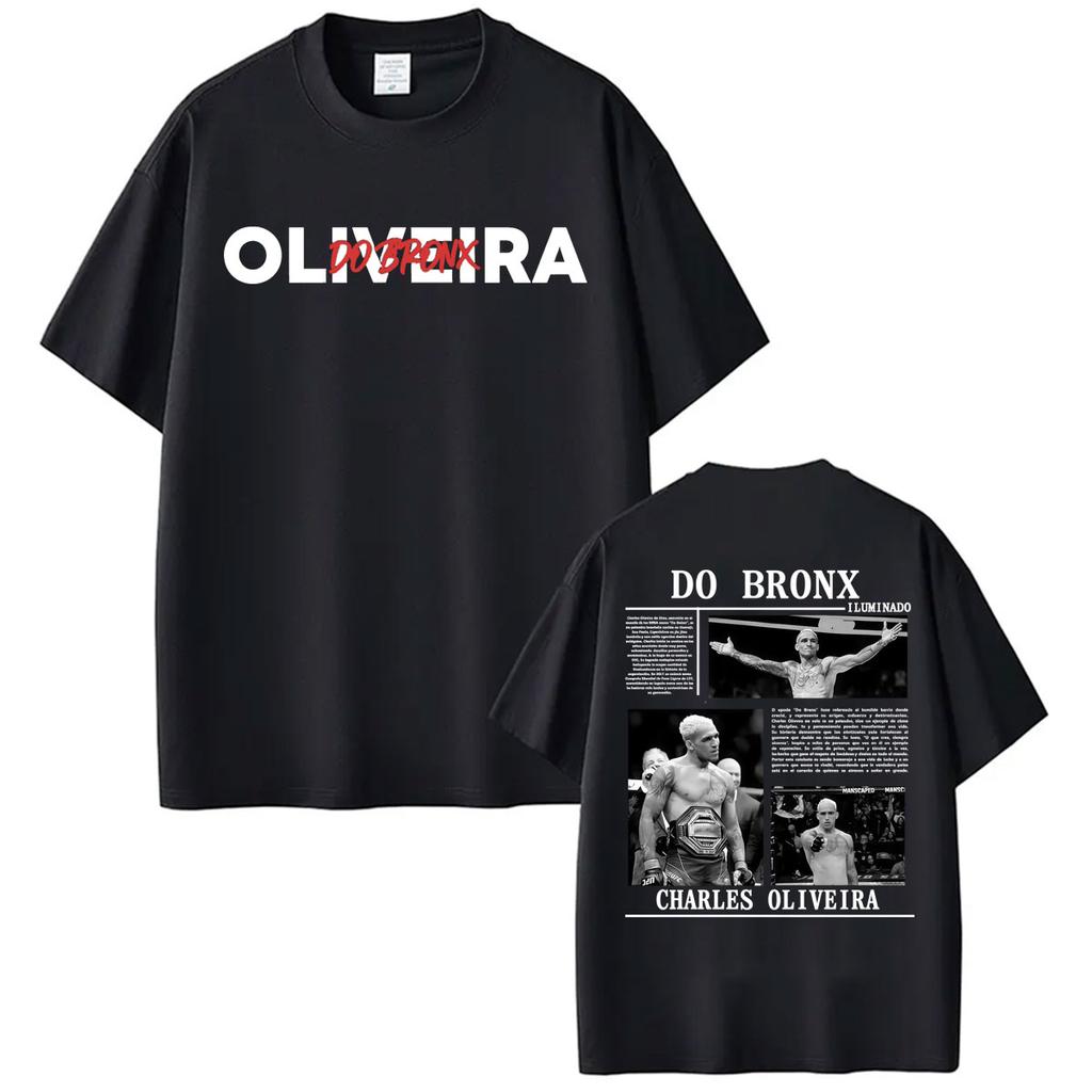 Limited Do Bronx Charles Oliveira Graphic T Shirt Unisex Women Harajuku Vintage Gothic T-shirts Casual Cotton Short Sleeve T Shirts