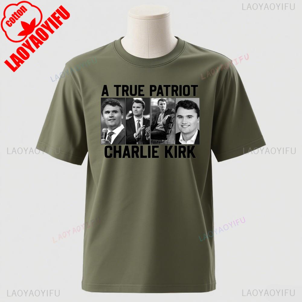 Charlie Kirk Shirt Assassination Tribute True Patriot Conservative Gift Pray Support Memorial Political Tee New Style Unisex Top