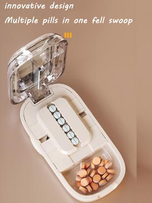 Νεότερο Quartering Pill Cutter Storage Box Φορητό Drug Tablet Medicine Dustproof Divider Organizer Crusher Pill Cutter