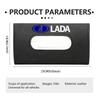 For Lada Car Tissue Box Sun Visor Leather Tissue Box Interior Holder Storage Accessories Niva Vesta Granta Riva Samara Priora ZZ19
