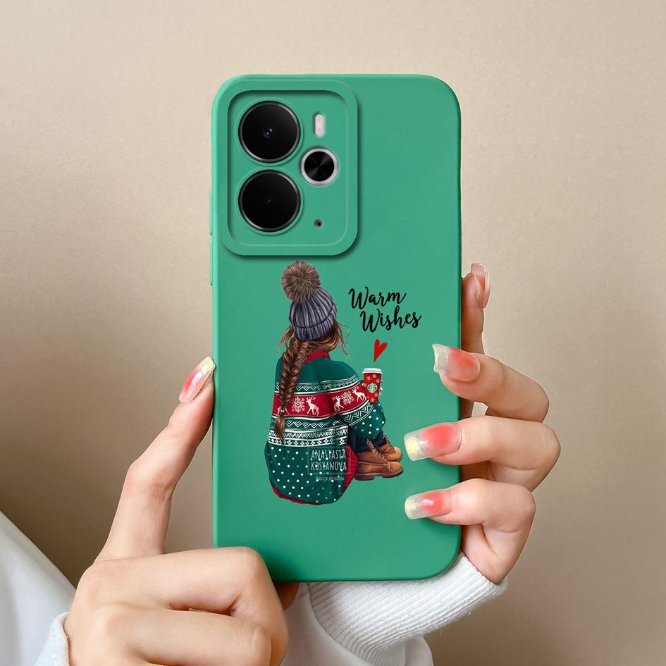 For Oppo Realme P3 C75x Narzo 10 30 60 A5 Pro 14 14T 14X Phone Cases Fashion Cool Girl High Quality Liquid Silicone Shockproof Housing For Oppo Covers