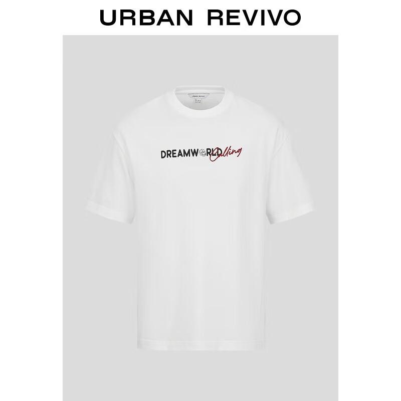 UR 2025 Men s Trendy Casual Letter Cotton Short Sleeve T-Shirt XS