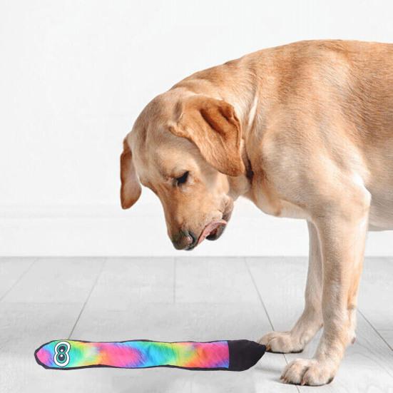 Snake Shape Dog Toy with Rattle Sound Teeth Grinding Squeaky Pet Toy Bite-Resistant Reduce Anxiety Pet Chew Toy for Dogs Cats