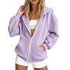 Women's Lined Hooded Sweatshirt with Pockets, Loose Fit Casual Cardigan for Everyday Comfort