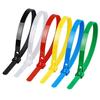 Adjustable Reusable Cable Ties with Buckle - Mixed Colors: Black, White, Red, Yellow, Blue, Green